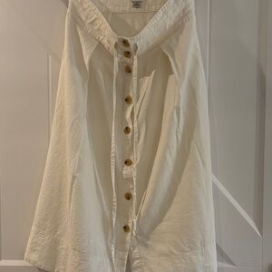 a new day Cream Button-Front A-Line Skirt